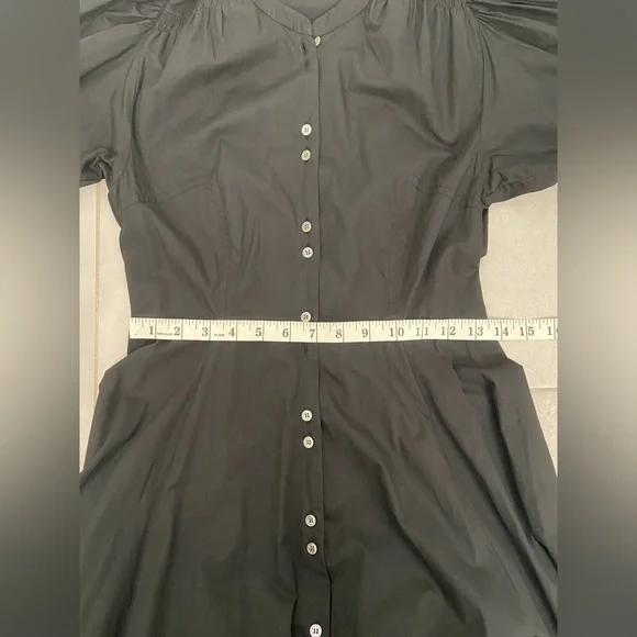 Doen Edlynne Maxi Dress Cotton Poplin Black Size Small - Picture 11 of 11